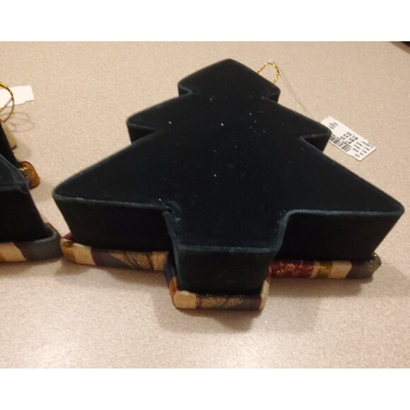 Vintage Christmas tree shaped 5 inch felt lined on bottom nwt - Picture 8 of 11